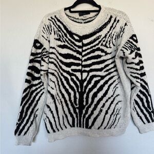 Diesel zebra print knit sweater size large